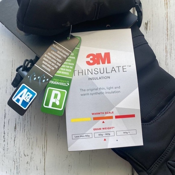 Nwt- IGLOO 3M Thinsulate Waterproof Pro-Text Ski Gloves Size S/M in Black - Picture 3 of 7